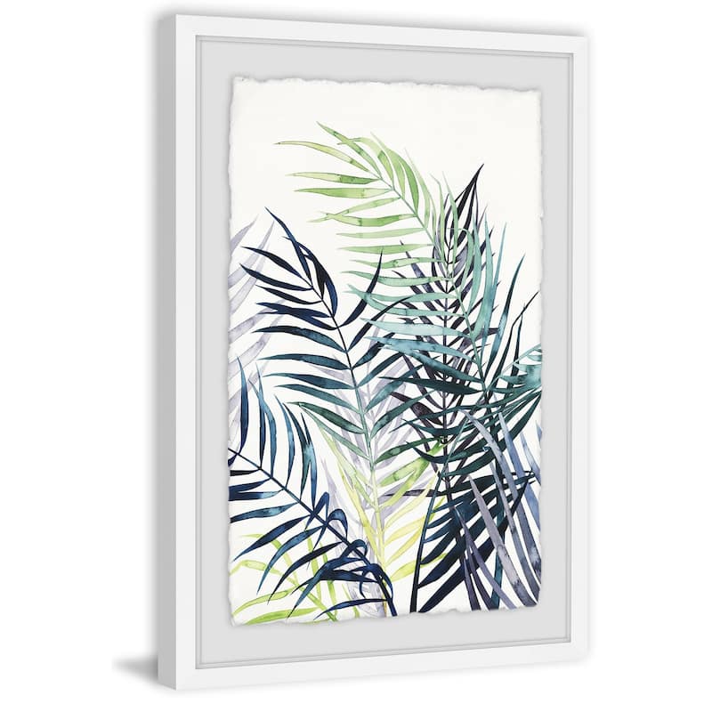 Tropical Greens' Framed Painting Print - Multi-Color