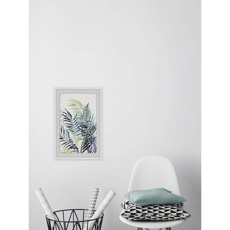 Tropical Greens' Framed Painting Print - Multi-Color