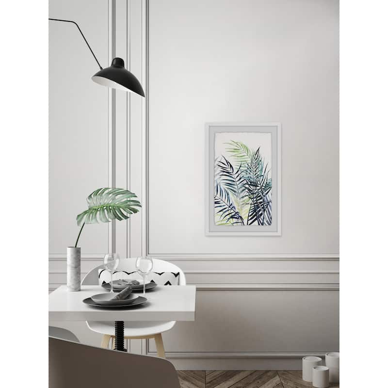 Tropical Greens' Framed Painting Print - Multi-Color