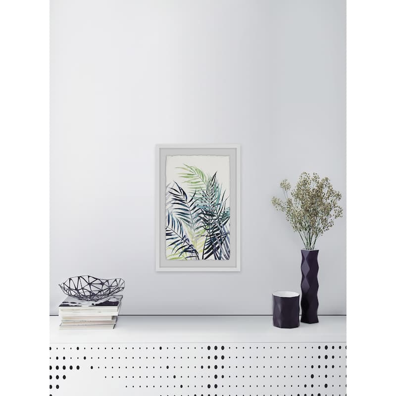 Tropical Greens' Framed Painting Print - Multi-Color