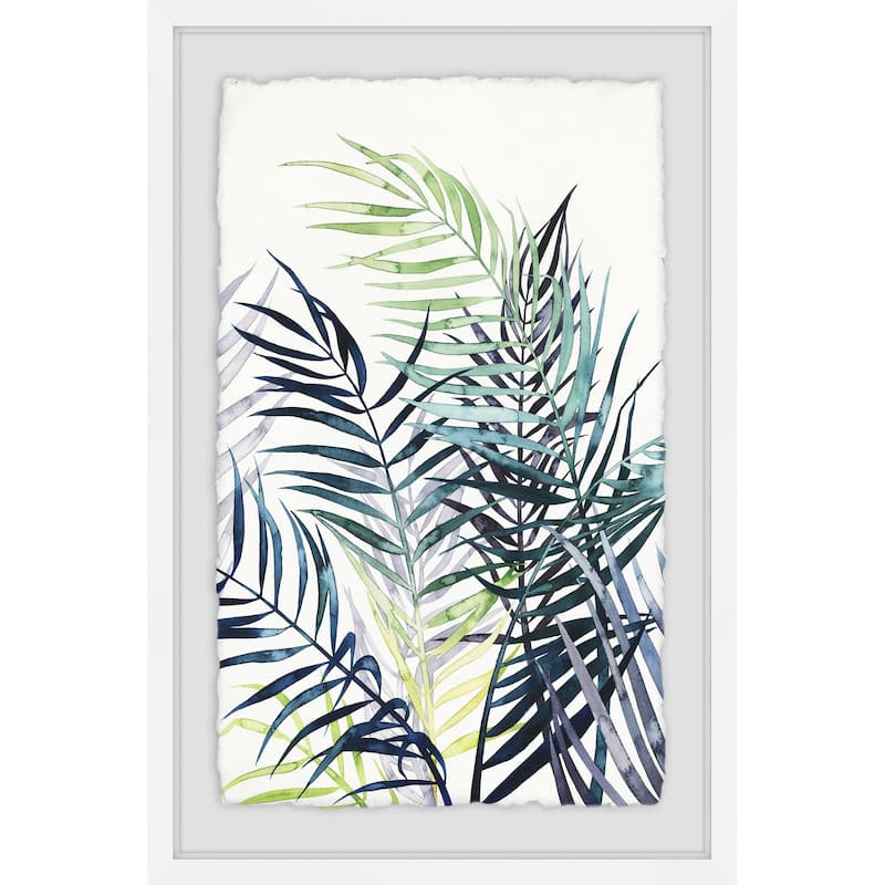 Tropical Greens' Framed Painting Print - Multi-Color