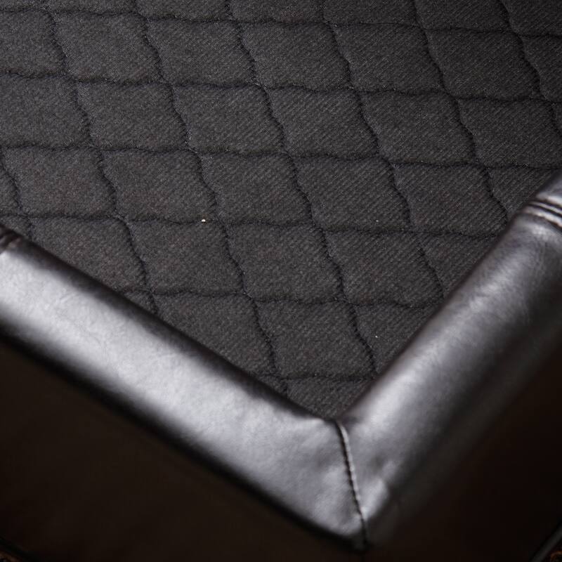 Copper Grove Griffin Espresso Brown Bi-cast Leather Storage Ottoman