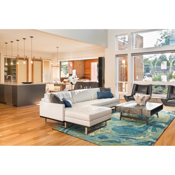Porch & Den Hamlet Abstract Marbled Area Rug