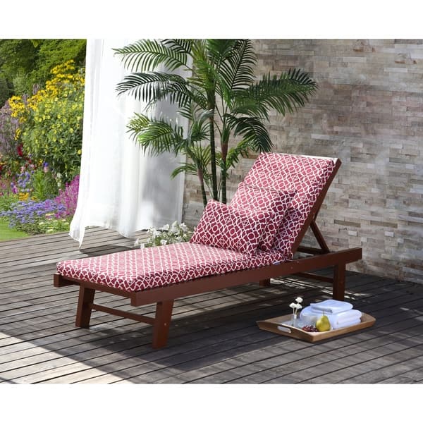Waverly Olivia Outdoor Chaise Lounge Cushion Overstock 21958012