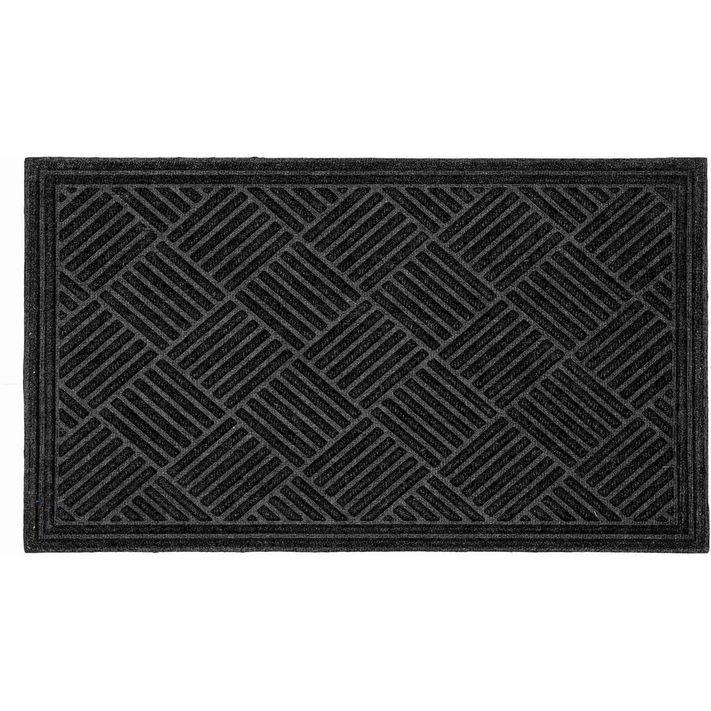 Handmade Textured Parquet Shoe Scraper Durable Doormat (India) - 2' x 3'