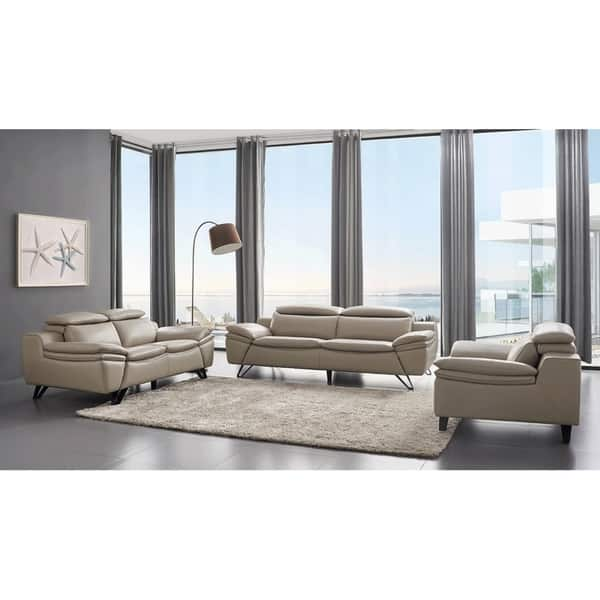 Nixon White Fabric 2 Piece Modular Sofa, Living Room - Loveseats