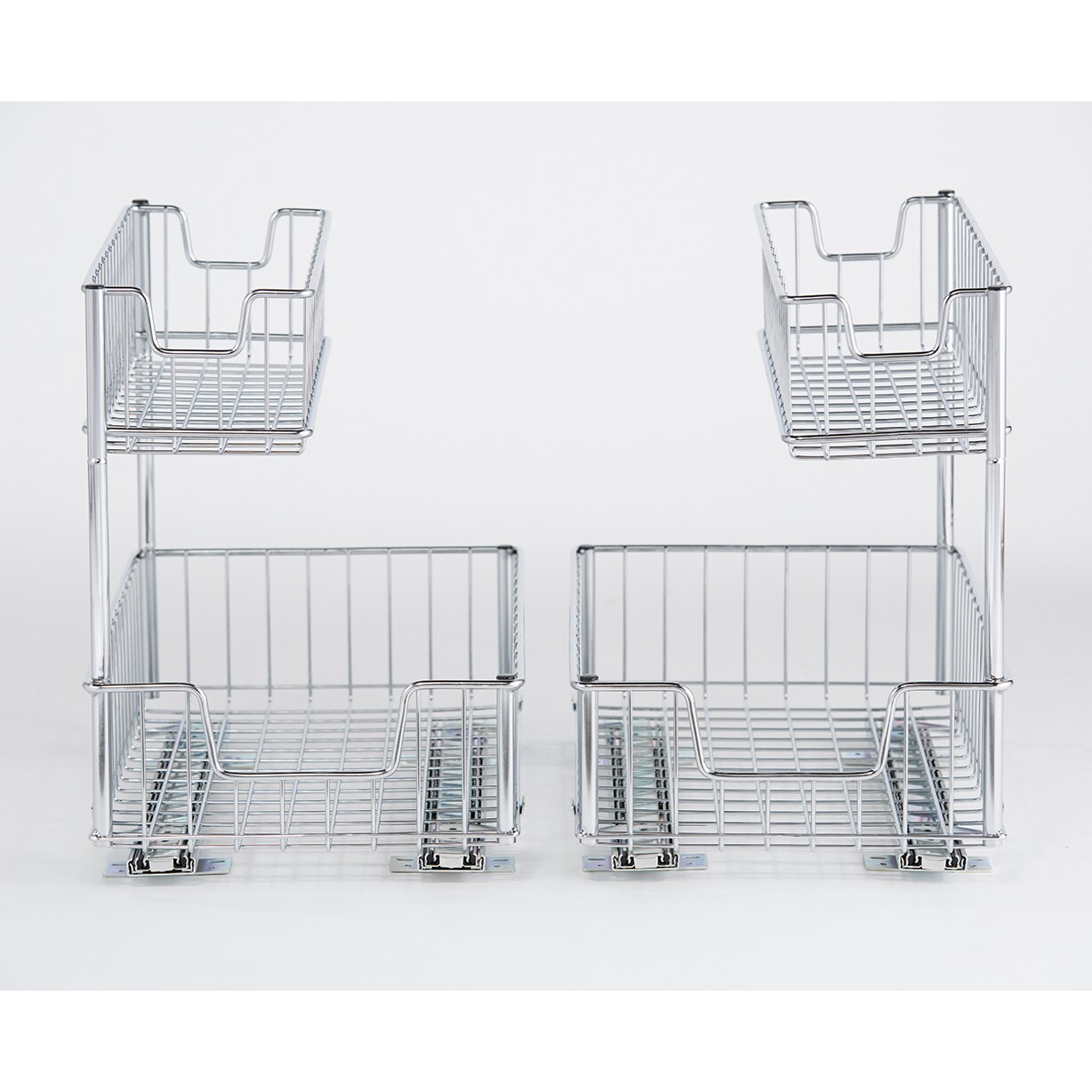 TRINITY Sliding Undersink Organizer 2-Pack, Chrome