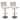 AmeriHome Modern Ripple Back Bar Stool - 2 Pc White
