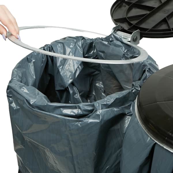 Wakeman Portable Trash Bag Holder Collapsible Trashcan for Garbage and Green for sale online