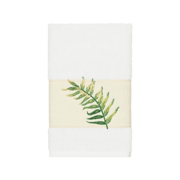 Authentic Hotel and Spa Turkish Cotton Palm Fronds Embroidered