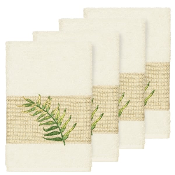 Authentic Hotel and Spa Turkish Cotton Palm Fronds Embroidered
