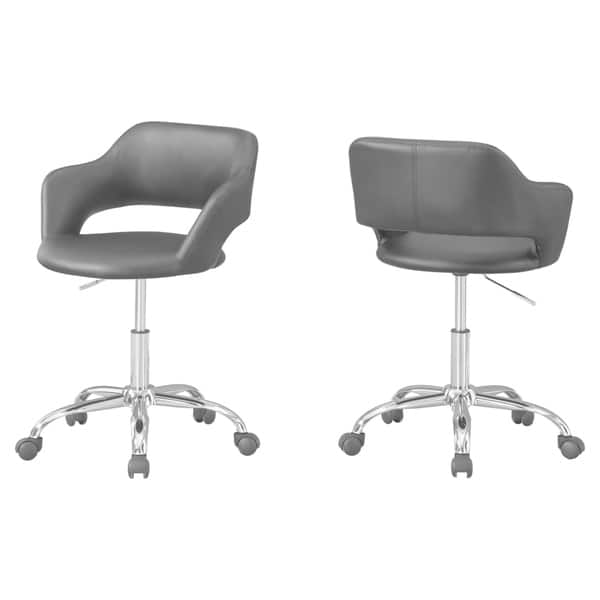 Office Chair, Adjustable Height, Swivel, Ergonomic, Armrests, Computer ...