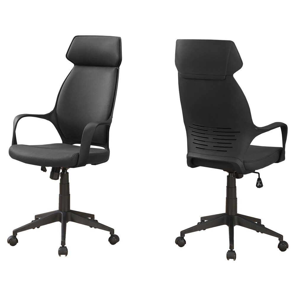 Monarch Specialties Black Red Fabric Office Chair