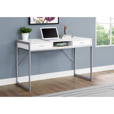 Computer Desk, Home Office, Laptop, Storage Drawers, 48" Long, Work, Metal, Laminate, Contemporary, Modern