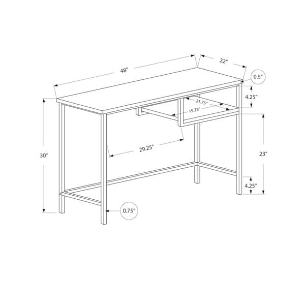 Computer Desk, Home Office, Laptop, 48