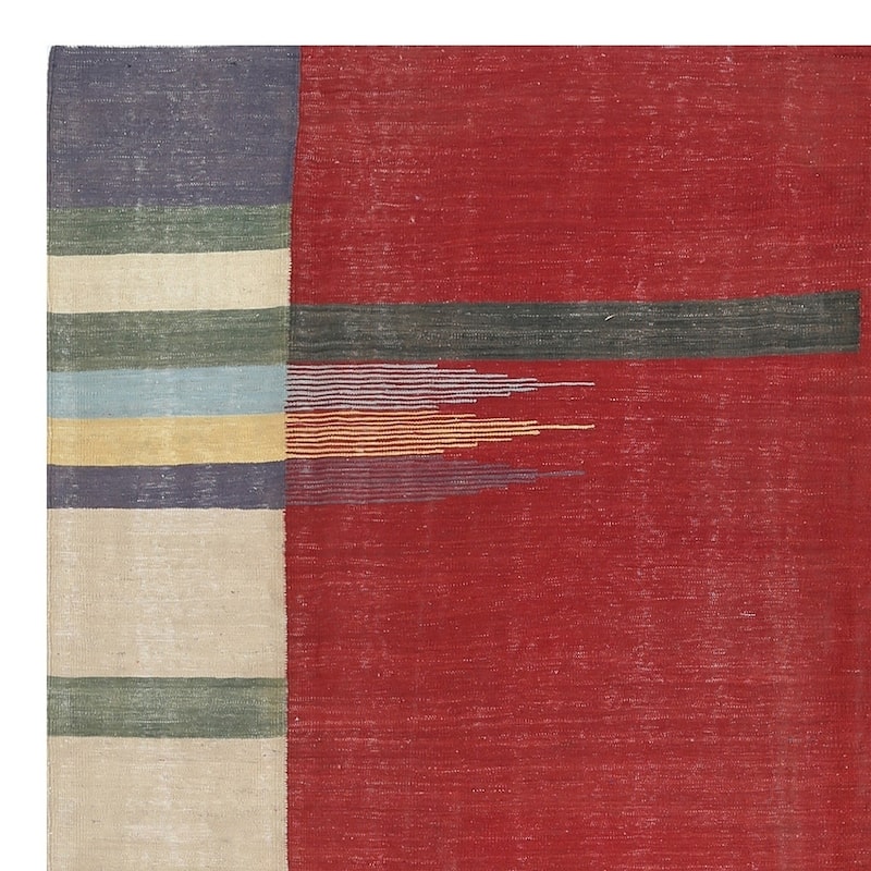 Handmade One-of-a-Kind Wool Kilim (Afghanistan) - 8'1 x 10'