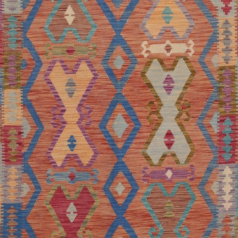 Handmade One-of-a-Kind Wool Kilim (Afghanistan) - 6'5 x 8'