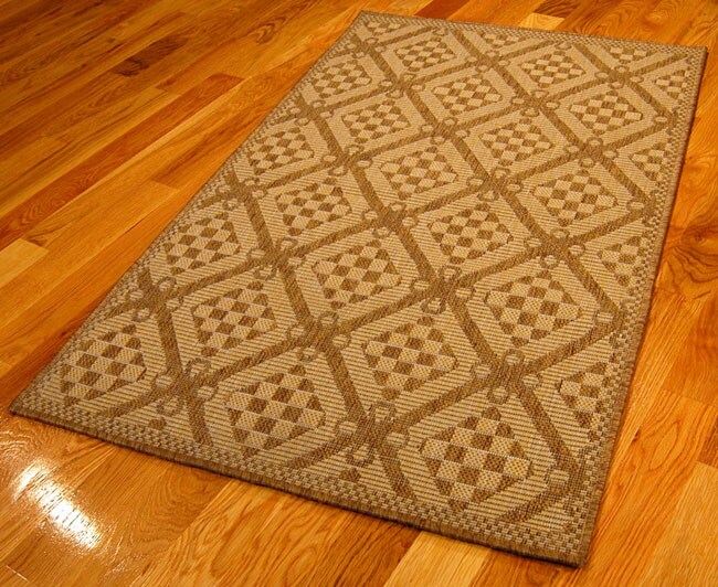 Honeycomb Polypropylene Area Rug (710 X 112) (BrownPattern GeometricMeasures 0.25 inch thickTip We recommend the use of a non skid pad to keep the rug in place on smooth surfaces.All rug sizes are approximate. Due to the difference of monitor colors, so