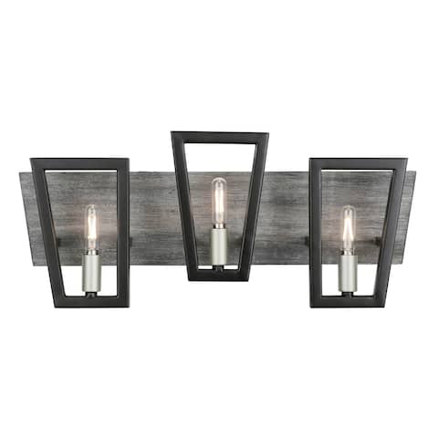 Varaluz Zag 3-light Black, Silverado Bath/ Vanity