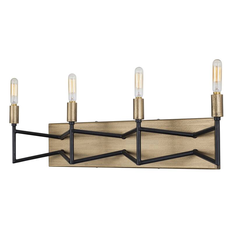 Varaluz Bodie 4-light Havana Gold, Carbon Bath/ Vanity