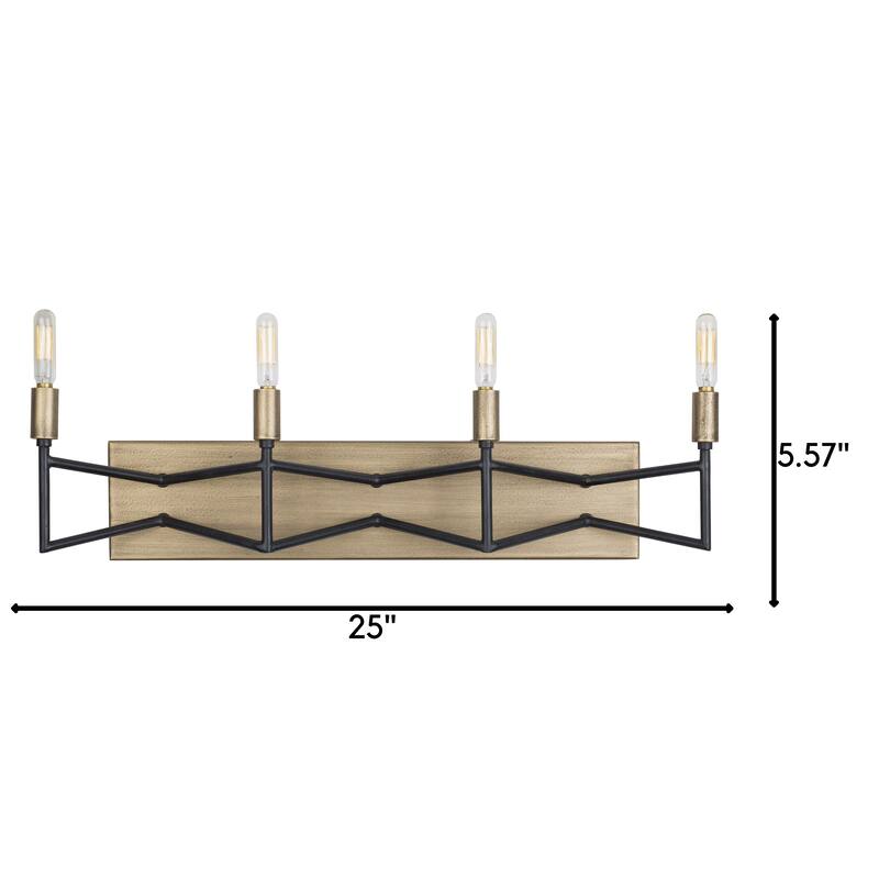 Varaluz Bodie 4-light Havana Gold, Carbon Bath/ Vanity