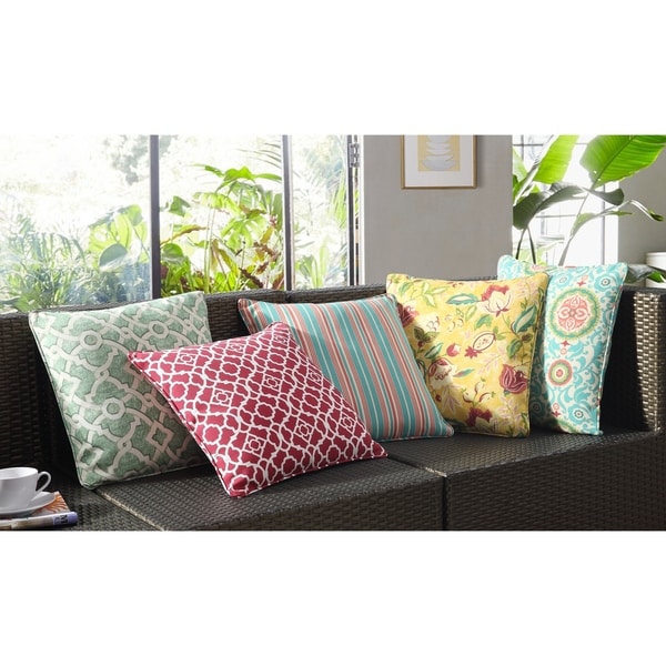 Waverly Olivia Outdoor Throw Cushion. Opens flyout.
