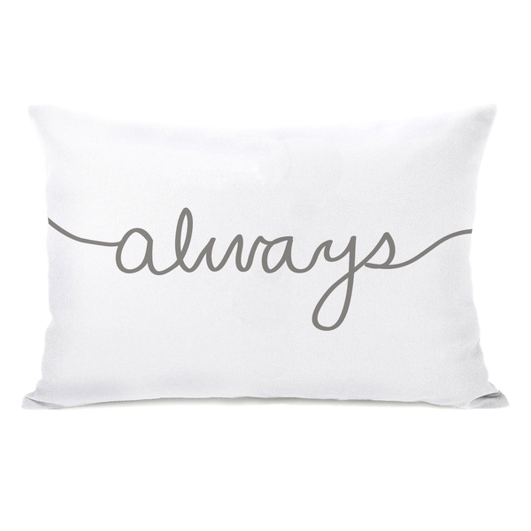 Always Mix & Match - White Gray 14x20 Pillow by OBC
