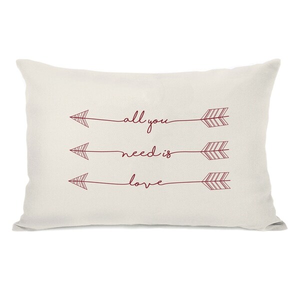 shop all you need is love arrows tan 14x20 pillow by obc free