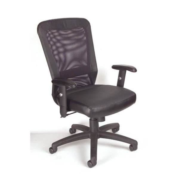 Boss Black Polyurethane Mesh Pneumatic Back Support Office Chair