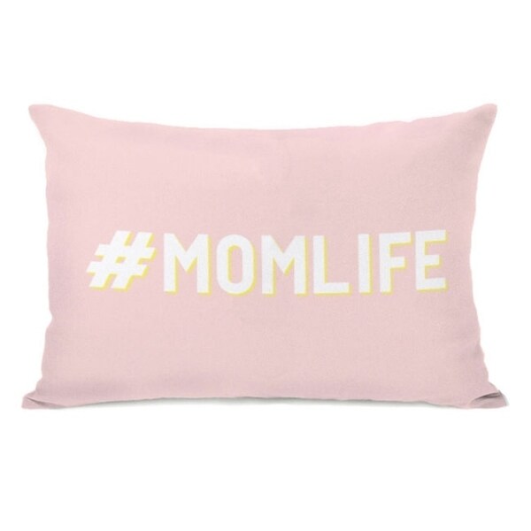 Hashtag Momlife - Pink 14x20 Pillow by OBC