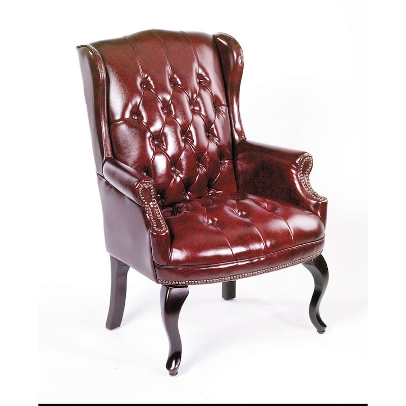 Boss Traditional Style Executive Accent Chair - Burgundy