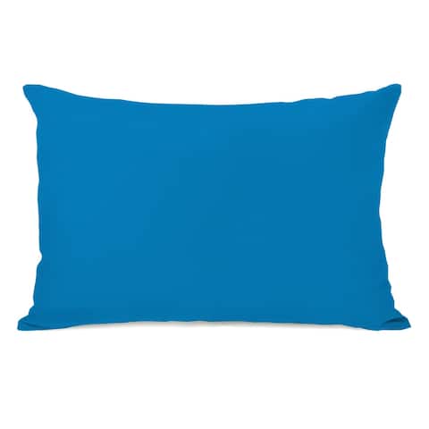 Solid - Bright Blue 14x20 Pillow by OBC