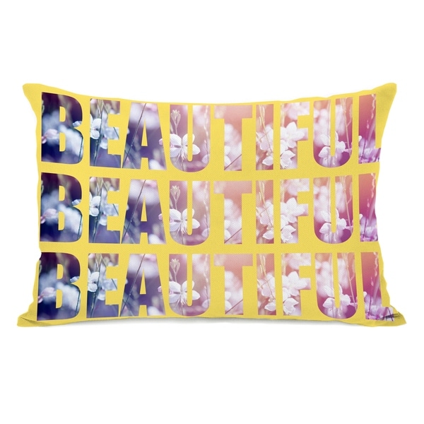 Beautiful Flowers - Yellow Multi 14x20 Pillow by OBC