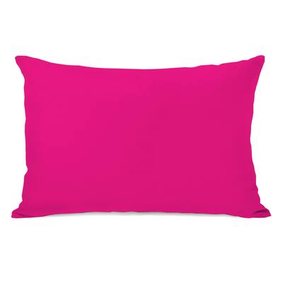 Solid - Hot Pink 14x20 Pillow by OBC
