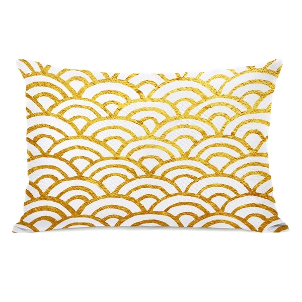 Scallop Gold - Gold 14x20 Pillow by OBC