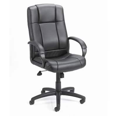 Black Vinyl High-back Executive Chair
