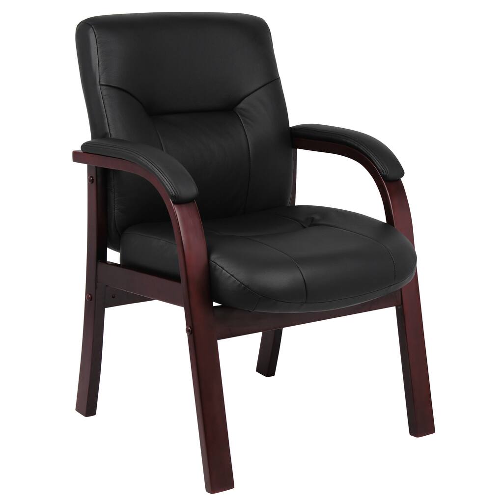 Boss Executive Italian Top Grain Leather Guest Chair