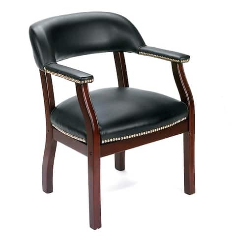 Boss Traditional Black Reception Chair