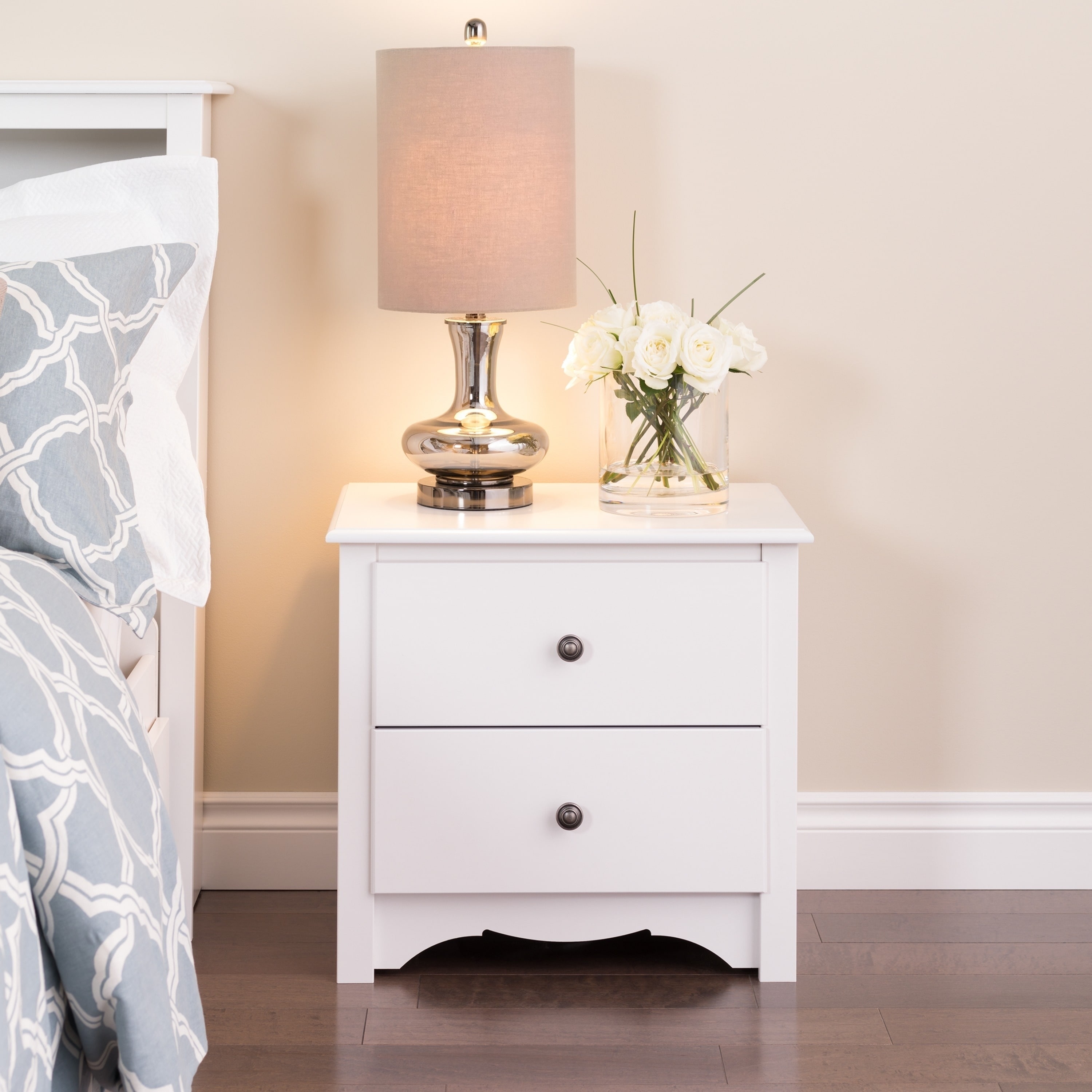 Shop Winslow White 2drawer Nightstand Free Shipping On Orders Over