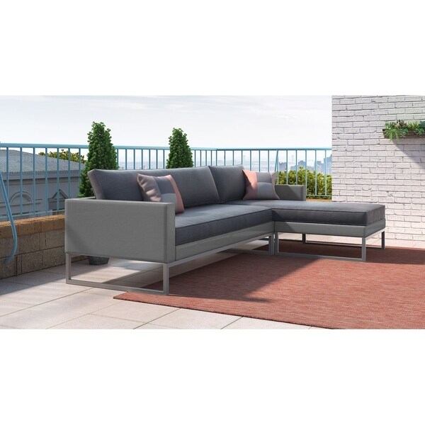 Elle Decor Tropez Sectional French Gray Mesh Free