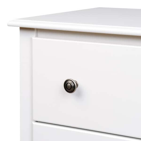 Copper Grove Periyar White 2-drawer and Open Cubbie Nightstand