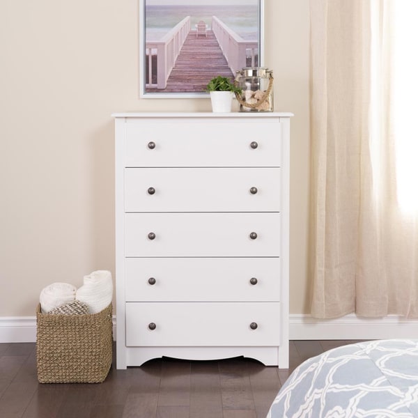 Winslow White 5-drawer Chest - Free Shipping Today ...