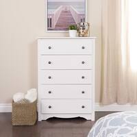 Copper Grove Periyar White 5-drawer Chest