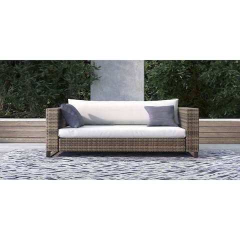 Tommy Hilfiger Oceanside Outdoor Loveseat, Gray Wicker
