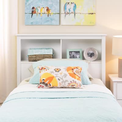 Winslow White Twin Bookcase Headboard