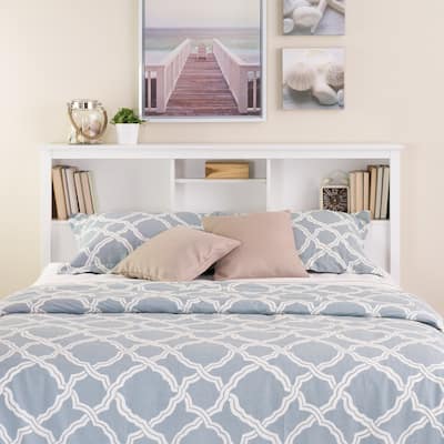 Copper Grove Periyar White Full/Queen Bookcase Headboard