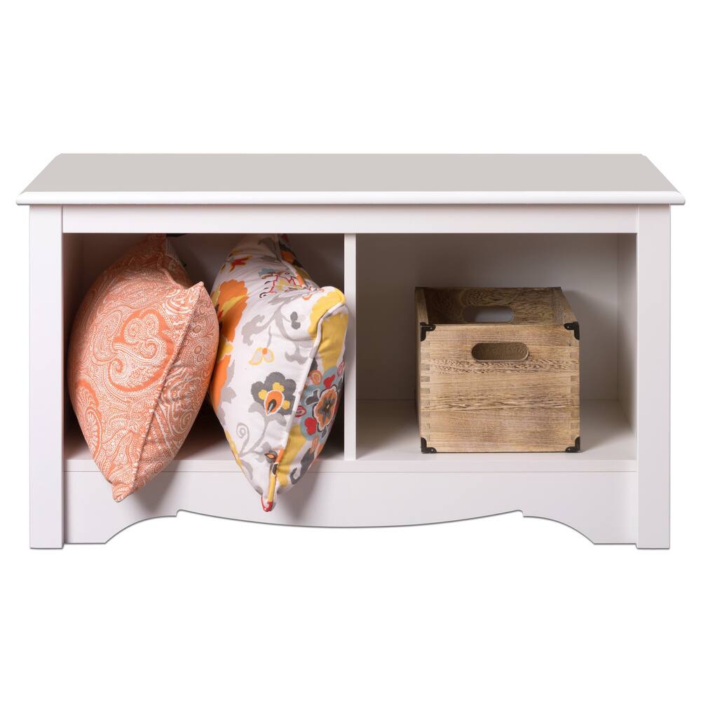 Copper Grove Arrowstone White Twin Cubbie Bench
