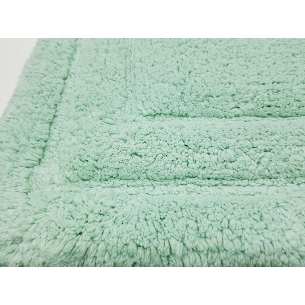Anti Skid Clic 2 Piece Cotton Bath Rug Set Mint Green Piece Cotton Bath Rug Set Mint Green