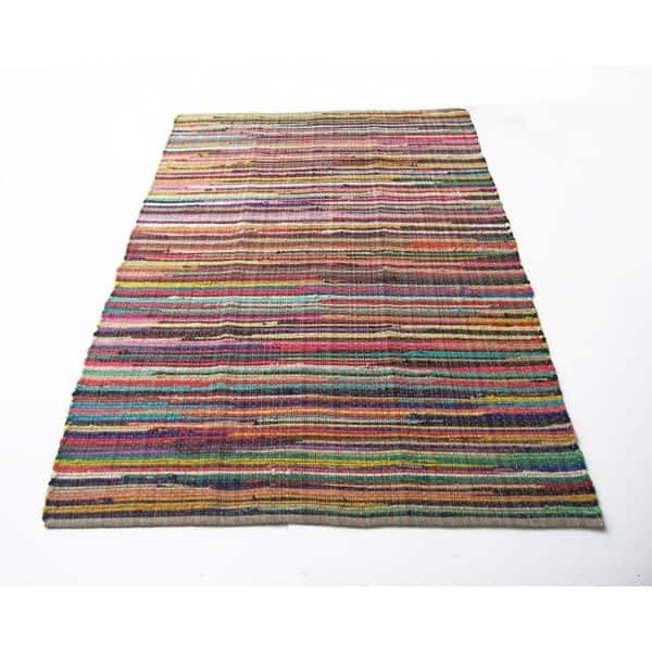 Large Size Recyle Cotton Rainbow Chindi Rag Rug Multicolor 5 X 8 Large Size Recyle Cotton Rainbow Chindi Rag Rug Multicolor 5 X 8