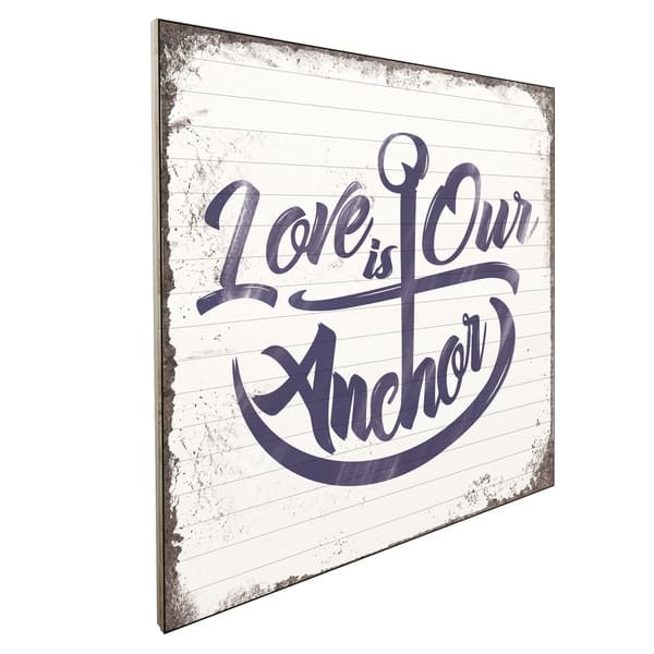 Shop Artwall Love Is Our Anchor Wood Pallet Art On Sale Free